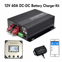 Chargeur de batterie universel intelligent 12V DC-DC 780W 60A pliable pour batteries LiFePO4, lithium et plomb-acide, idéal pour camping-car, yacht et 4x4