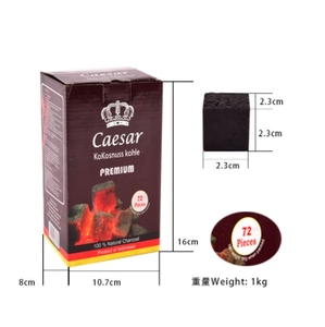 Cubes de charbon de coco de qualité supérieure-72 cubes (2.3mm)-Charbon de coco naturel de longue durée-Zéro cendres-Faible odeur-Cubes de 2.3mm - Product Image 3