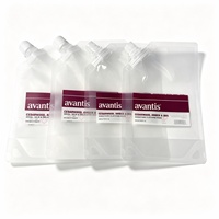 Pochette souple en plastique de 500 ml avec bec verseur, personnalisable, avec bouchon à vis pour lessive et adoucissant textile