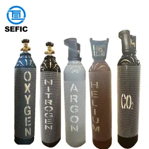 Hot Selling 5L 10L 20L 50L Industrial/Medical Empty Oxygen Cylinder Nitrogen/Argon/Helium/Carbon Dioxide Gas Tank