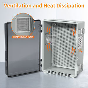 防爆防水接线盒IP67 11.8 "x6.7" x5.6 "外壳，带透明盖和花园安装面板 - Product Image 4