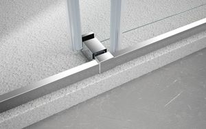 Paroi de douche moderne en verre <span class=keywords><strong>noir</strong></span> mat à cadre fin, système de glissière silencieux et fluide, installation facile, taille personnalisable - Product Image 5