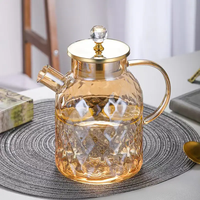 Service de Théière en Verre Borosilicate Haute Qualité avec Bouilloire Rafraîchissante Grande Capacité pour Usage Domestique