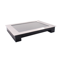 Panel de acero inoxidable de 15, 17 y 19 pulgadas, pantalla táctil resistiva integrada, Monitor táctil Industrial para Cocina