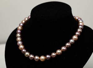 Venta al por mayor S925 cierre colorido collar de perlas de agua dulce 5A Edison perla 11-12mm collar de perlas 43cm para mujeres regalo de fiesta - Product Image 6