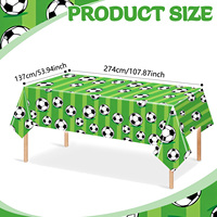 Nouveau vert Football Match fête d'anniversaire papier peint Halloween et décoration de noël fournitures de fête de sport pour enfants nappe