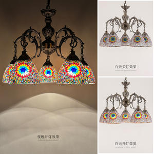 <span class=keywords><strong>Lustre</strong></span> LED en fer forgé sculpté, style rétro exotique marocain, finition bronze antique, pour chambre, salon, restaurant, hôtel - Product Image 2