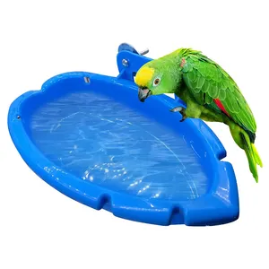 New fixed hanging parrot feeding plastic basin bathing basin