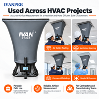 IVANPER AF-01 Capteur de débit d'air pour capot d'extraction 610 x 610 mm, cadre en nylon et aluminium, pour test de portes d'aération et d'équilibrage de ventilation de conduits CVC