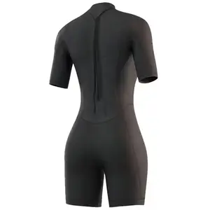 Divestar Tùy Chỉnh 3Mm Neoprene Shorty Trở Lại Dây Kéo Wetsuit Cho Phụ Nữ Scuba Lặn Bodysuit