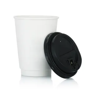 suzhou custom disposable white hot cold drink dobbel paper coffee cup with lid and sleeve