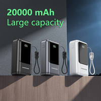 Batterie externe LOGO personnalisée 20000mAh double port Type-C Charge rapide Powerbank de super capacité Banques d'alimentation de vente directe d'usine