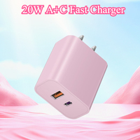 Prise murale universelle Usb c 40w Bloc de charge rapide Adaptateur secteur PD QC 2 ports Multiport Brick Type c Box Chargeur de voyage
