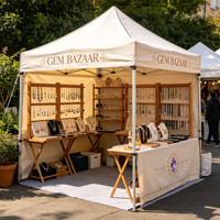 Tente de promotion pliable en acier imperméable 10x10 pour événements commerciaux, stand de marché extérieur