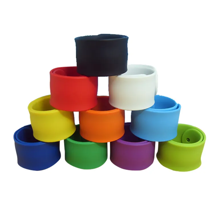 Bracelets élastiques en plastique multi-couleurs Slap inspirant personnalisé