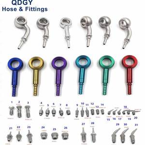 נירוסטה קלוע ptfe ניילון צינור צינור צינור צינור קו קו התאמה 3an 3an crimp צינור הידראולי מתאם barb מתאים - Product Image 3