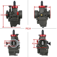 Vente en gros personnalisable Fourniture en vrac personnalisé OEM PE24 50cc 350cc 2T 4T Moteur Dirt Bike Scooter ATV Quad Carburateur émail noir