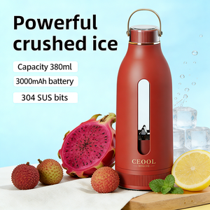 Usine Personnaliser LOGO Portable Fruit Juicer USB Rechargeable Personnel Portable Smoothie <span class=keywords><strong>Blender</strong></span> Food <span class=keywords><strong>Blender</strong></span> avec 10 Lame - Product Image 1