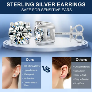 Boucles d'oreilles Hip Hop pour homme, serties de moissanite VVS taille brillant de 3mm à 9mm, certifiées <span class=keywords><strong>GRA</strong></span>, passe <span class=keywords><strong>le</strong></span> testeur de diamant, avec fermoir push-back - Product Image 6