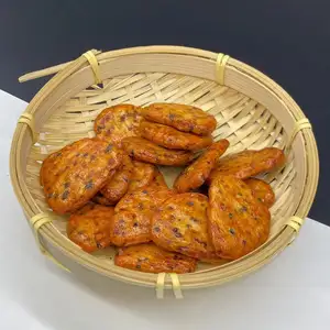 Biskuit beras bulat gandum, pemecah beras ketan, kue Senbei, biskuit beras Jepang