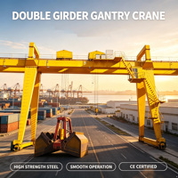 Grue portique à double poutre de type MZ de marque Wanlong, 16T, avec commande PLC, moteur et roulement, portée de 35 m, hauteur de levage de 10 m