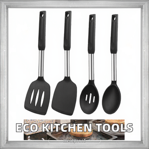 Espátulas de cocina de silicona ecológicas multicolores, espátulas resistentes al calor, cucharas y cucharas flexibles para uso diario en la cocina - Product Image 2