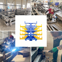 Étagères de stockage télescopiques à double face en acier robuste, revêtement poudré, pour entrepôt industriel efficace
