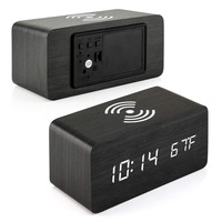 Ensemble cadeau promotionnel personnalisé avec commande vocale, affichage LED de la date, de l'heure et de la température, charge USB, cadeau promotionnel personnalisé