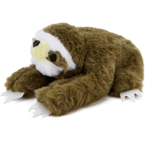 C036 Peluche paresseux brun en fausse fourrure polaire, douce et câline pour enfants, compagnon idéal pour les jeux, 30 cm - Product Image 1