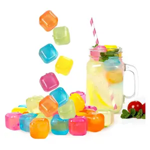 热卖BAP免费批发彩色可重复使用塑料冰块饮料