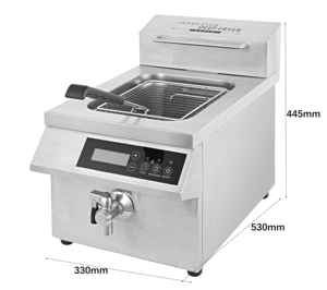 เตาทอดไฟฟ้าแบบตั้งโต๊ะสแตนเลส ขนาด 8 ลิตร รุ่น AM-CD12F101 กำลังไฟสูง ให้ความร้อนแรงสำหรับการทำอาหารอย่างรวดเร็ว - Product Image 3