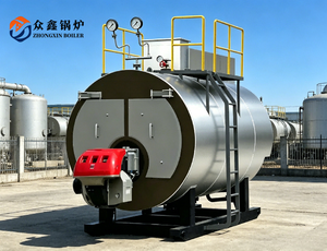 Chaudière industrielle à <span class=keywords><strong>condensation</strong></span> au gaz naturel et au diesel à faible pollution, <span class=keywords><strong>installation</strong></span> rapide, WNS8-1.25-Y.Q - Product Image 2