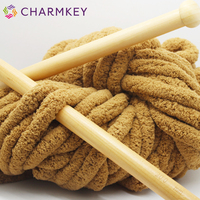 100% Polyester Dyed Chenille Yarn Super Soft Thick for Hand Knitting Sewing Embroidery-Anti-Pilling Moisture-Absorbent