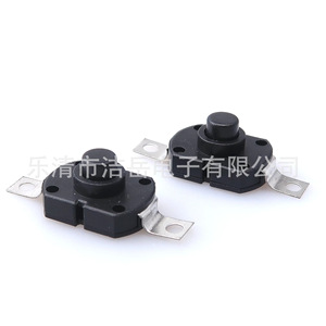 Interrupteur à bouton-poussoir autobloquant Jieyue 1812, 18x12mm, contact en fer, boîtier en plastique, borne à fourche, IP40, anti-poussière - Product Image 1