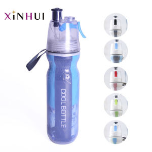 Özel Logo taşınabilir çift duvarlı anti-kaçak soğutma spor su şişesi sis sprey plastik Drinkware - Product Image 3