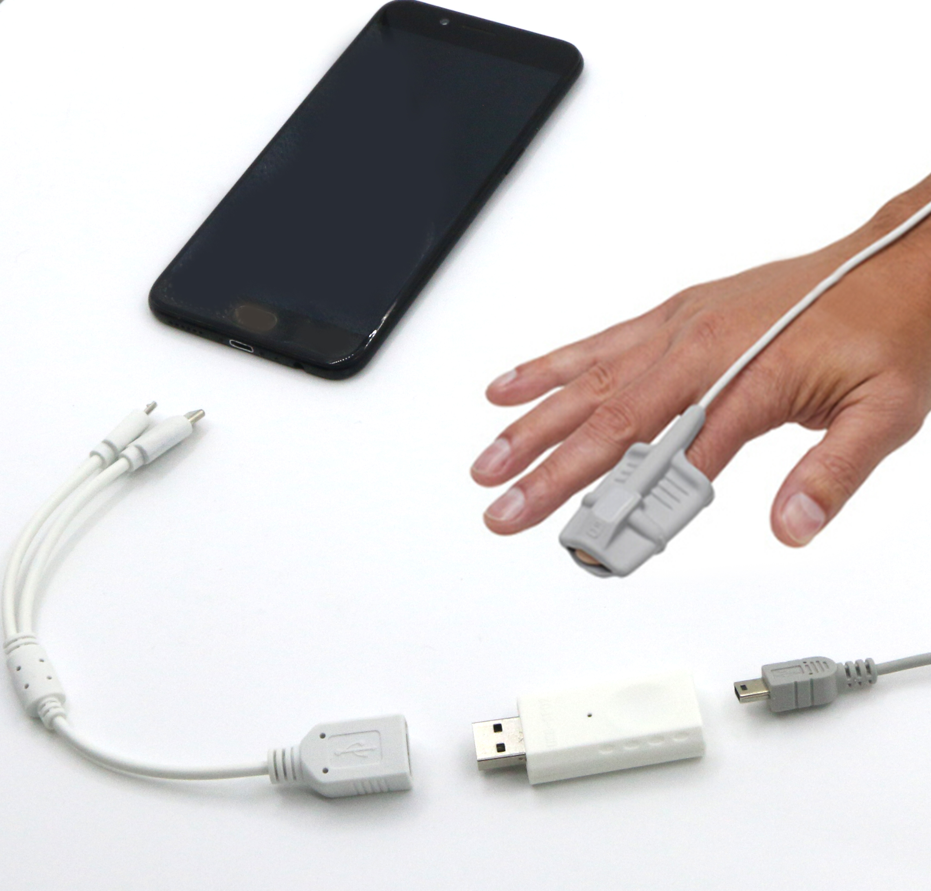 Мини-USB-SPO2, новая модель, приложение с Bluetooth, пульсоксиметр/оксиметр для Android Apple, импульсный оксиметрический источник питания, электричество
