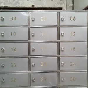 Paslanmaz çelik ücretsiz ayakta posta kutusu ticari mektup kutusu ofis alanı için konut ve daire kullanımı için kilit ile