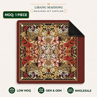 Tapis de Mahjong pour Soirée de Jeu de Thanksgiving – Housse de Table en Caoutchouc Silencieuse, Antidérapante et Imperméable Personnalisée pour Fêtes Familiales