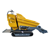 Mini Selbstladender Raupenkipper 500kg Hydraulische Kippfunktion Gummiketten-Transporter für Obstgarten Bauernhof Schlammstraßen Materialtransport