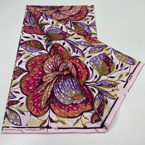 Autentico Tessuto <span class=keywords><strong>Organza</strong></span> Africano Hollandaise Wax in <span class=keywords><strong>Cotone</strong></span> 100% Organico, 6 Iarde per Camicie e Abiti da Festa - Product Image 4