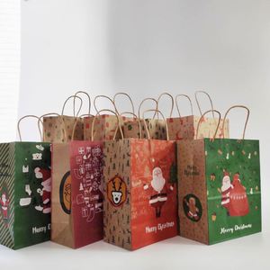 ของขวัญคริสต์มาสถุงกระดาษคราฟท์ซานตาคลอสสโนว์แมนคริสต์มาสปาร์ตี้ถุงขนมตกแต่งวันหยุดปีใหม่เด็กบรรจุภัณฑ์คุกกี้ - Product Image 4