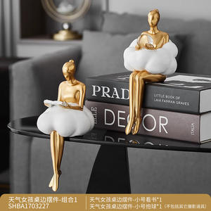 Statues et Statues Sculptures et Statuettes dorées Figurines pour intérieur Kawaii Room Decor Accessoires de bureau Décor de mariage - Product Image 6
