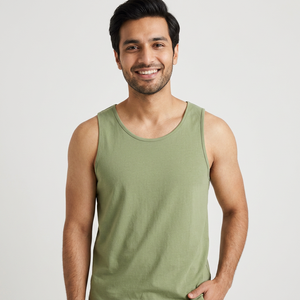 Prix compétitif Débardeur de sport pour homme en jersey de coton non transparent Motif uni Fabriqué au Vietnam pour la course à pied - Product Image 1