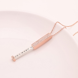 Hainon Luxury Micro Cubic zircone collana I Love You Mom collana con ciondolo placcato oro rosa regali gioielli all'ingrosso - Product Image 2