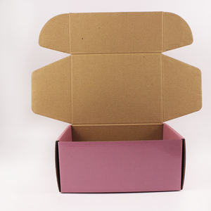 Boîte d'expédition en carton ondulé rose de luxe pour les petites entreprises - Product Image 2