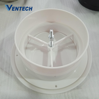 Vannes à disque en plastique modernes pour plafond, diffuseur d'air de retour circulaire pour système de ventilation CVC