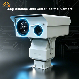 Caméra thermique PTZ de surveillance longue portée à double capteur, 360° °   Rotation sans fin pour la surveillance des ports et des aéroports - Product Image 1