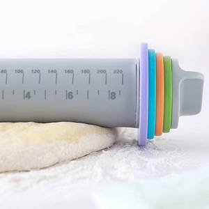Multifunctional Silicone Pin Fondant Cakes & Pastries, Adjustable Thickness, Easy to Clean, <b>Baking</b> Tray Tool for Dough Rolling - Product Image 3