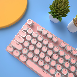 Punk Style 87-Keys Game Mechanical Keyboard USB Computer Laptop <b>Tablet</b> Supports Russian English Hebrew Spanish Arabic Game Mecha - Product Image 4