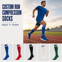 Chaussettes de compression sportives OEM pour la randonnée, le trail running, respirantes, séchage rapide, soutien du mollet, bas de sport personnalisés